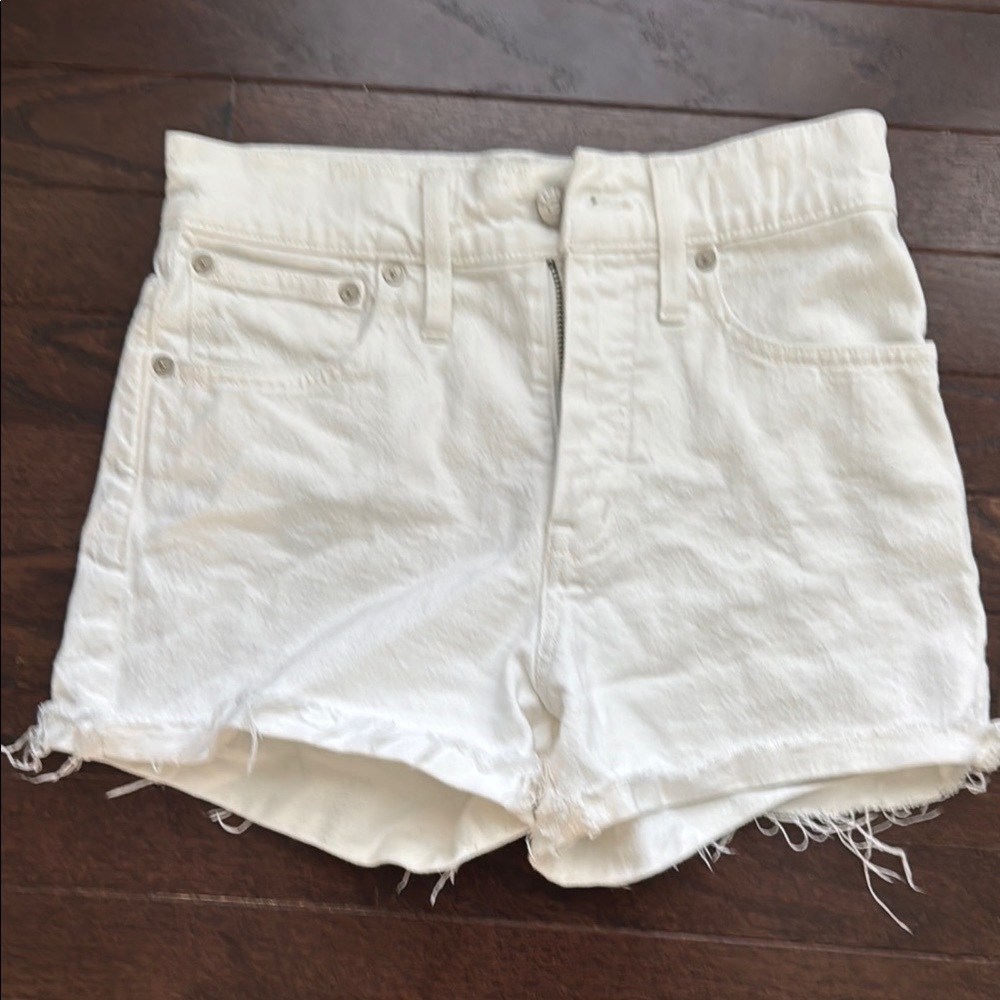 Women's White Denim Shorts
